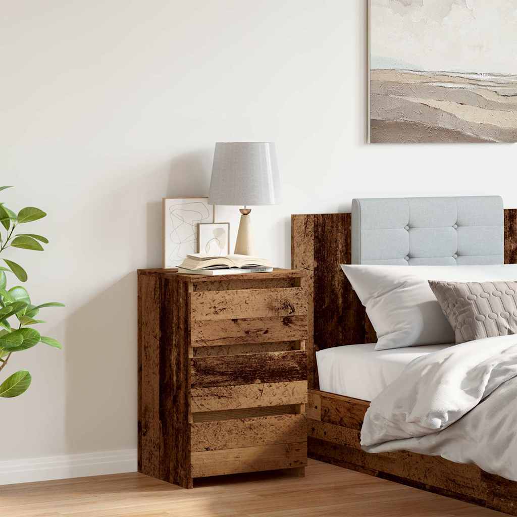Bedside Cabinet Old Wood 40x35x62,5 cm Engineered Wood