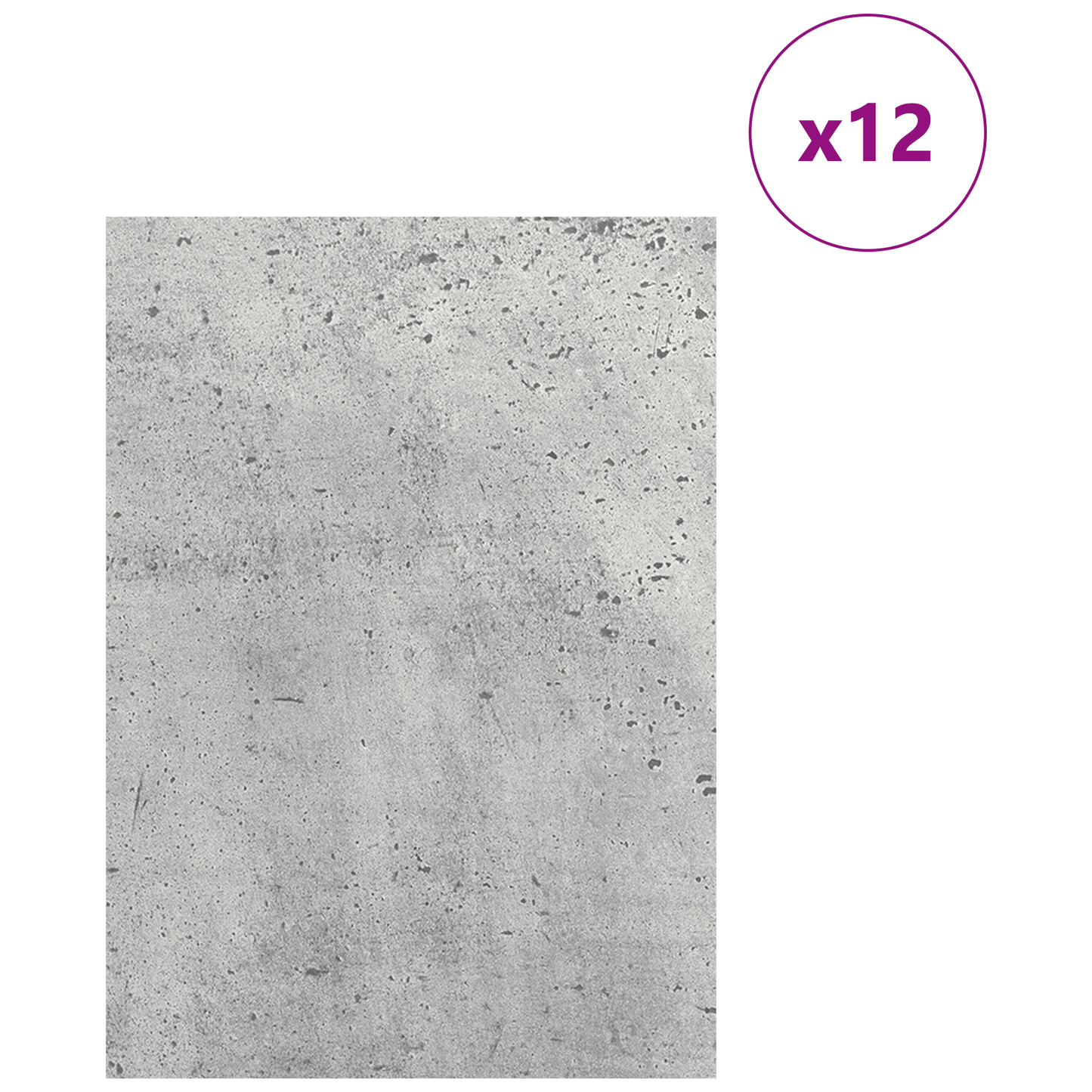 Decor Panels 12 pcs Concrete Grey 21 x 30 x 0.27 cm
