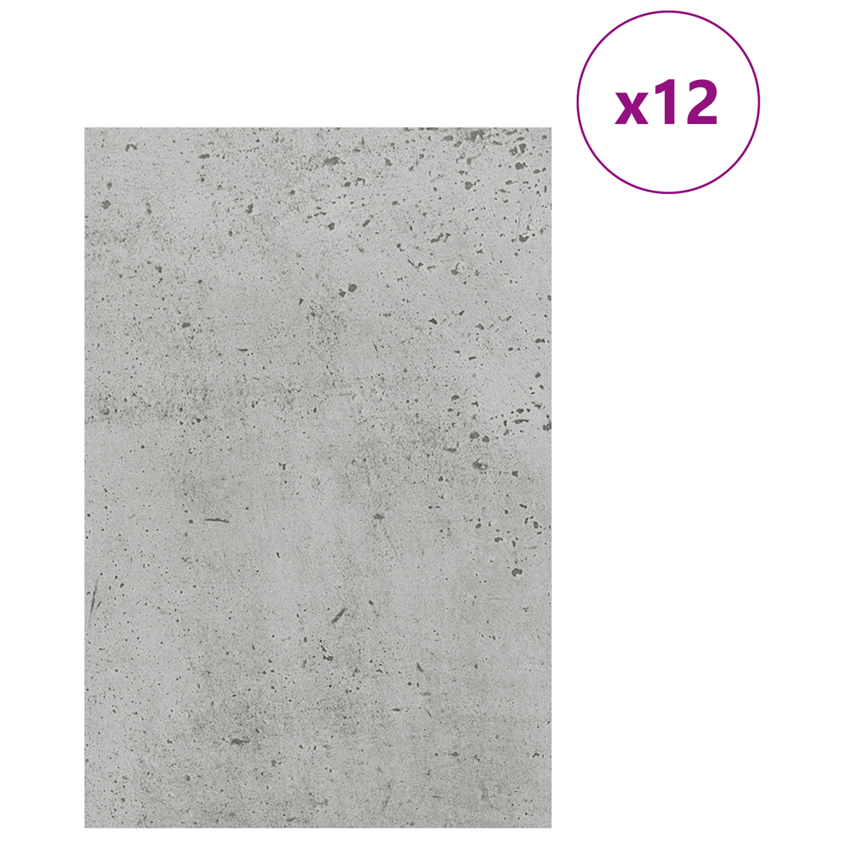 Decor Panels 12 pcs Concrete Grey 40 x 60 x 0.27 cm