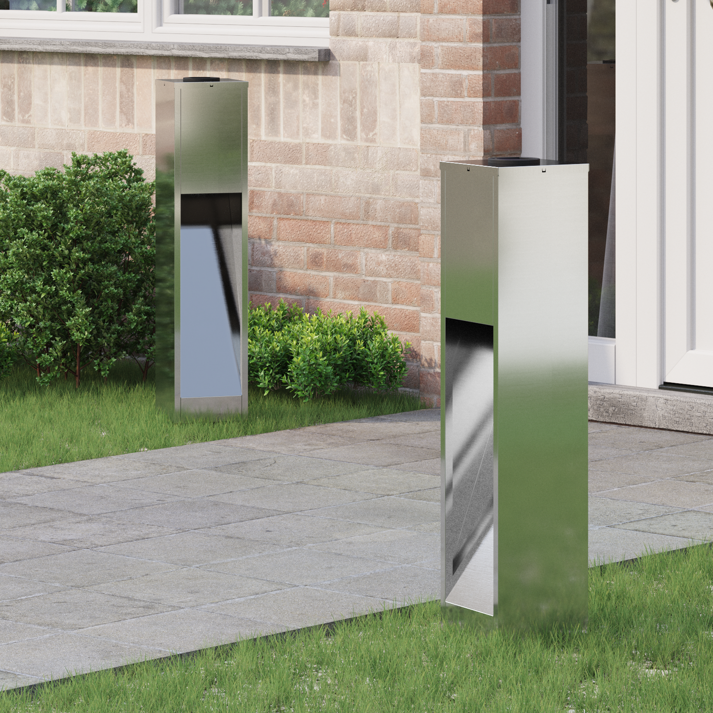 Solar Led Pathway Light 2 pcs Warm White 18 x 18 x 80 cm