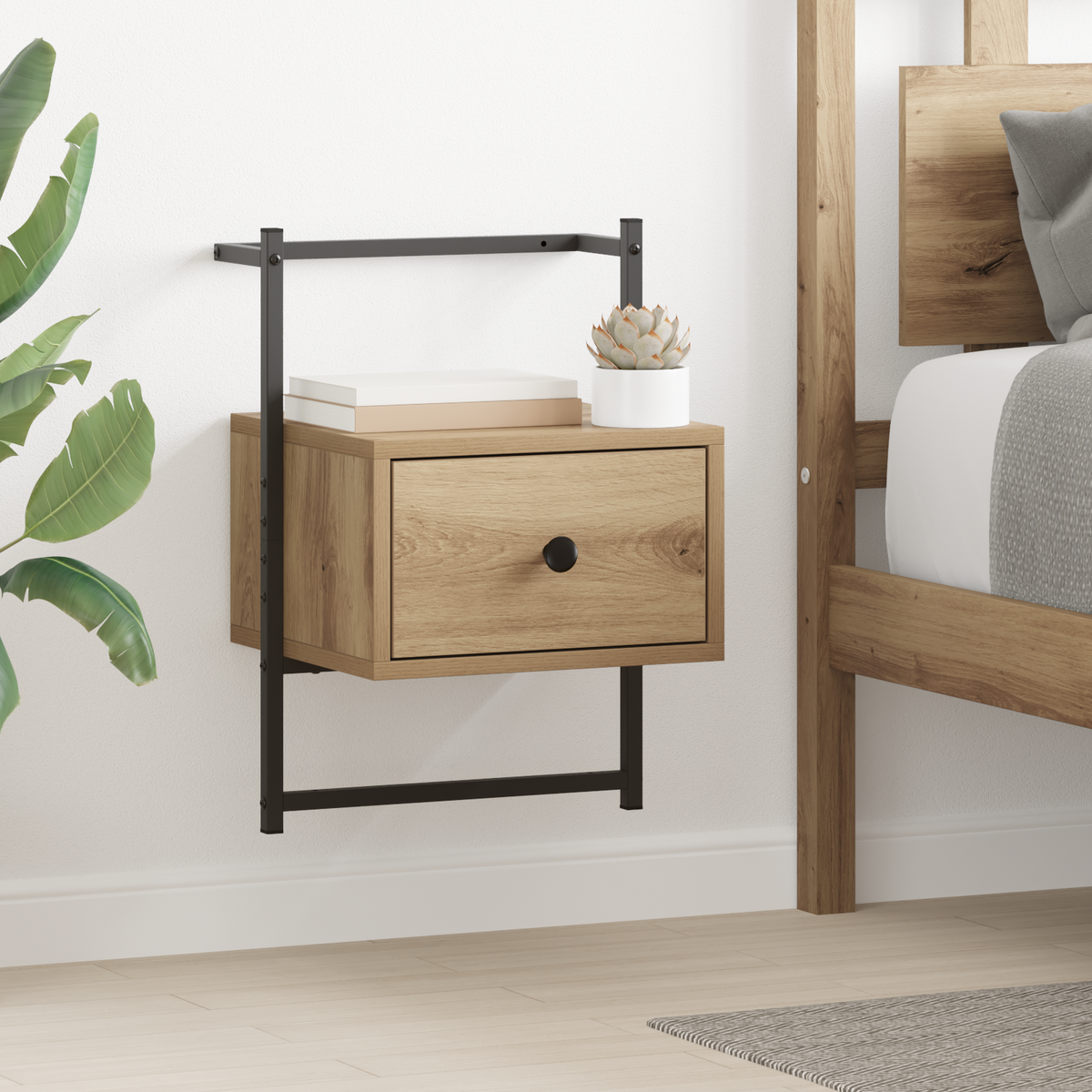 Bedside Cabinet 2 pcs Artisan Oak 35 x 30 x 51 cm