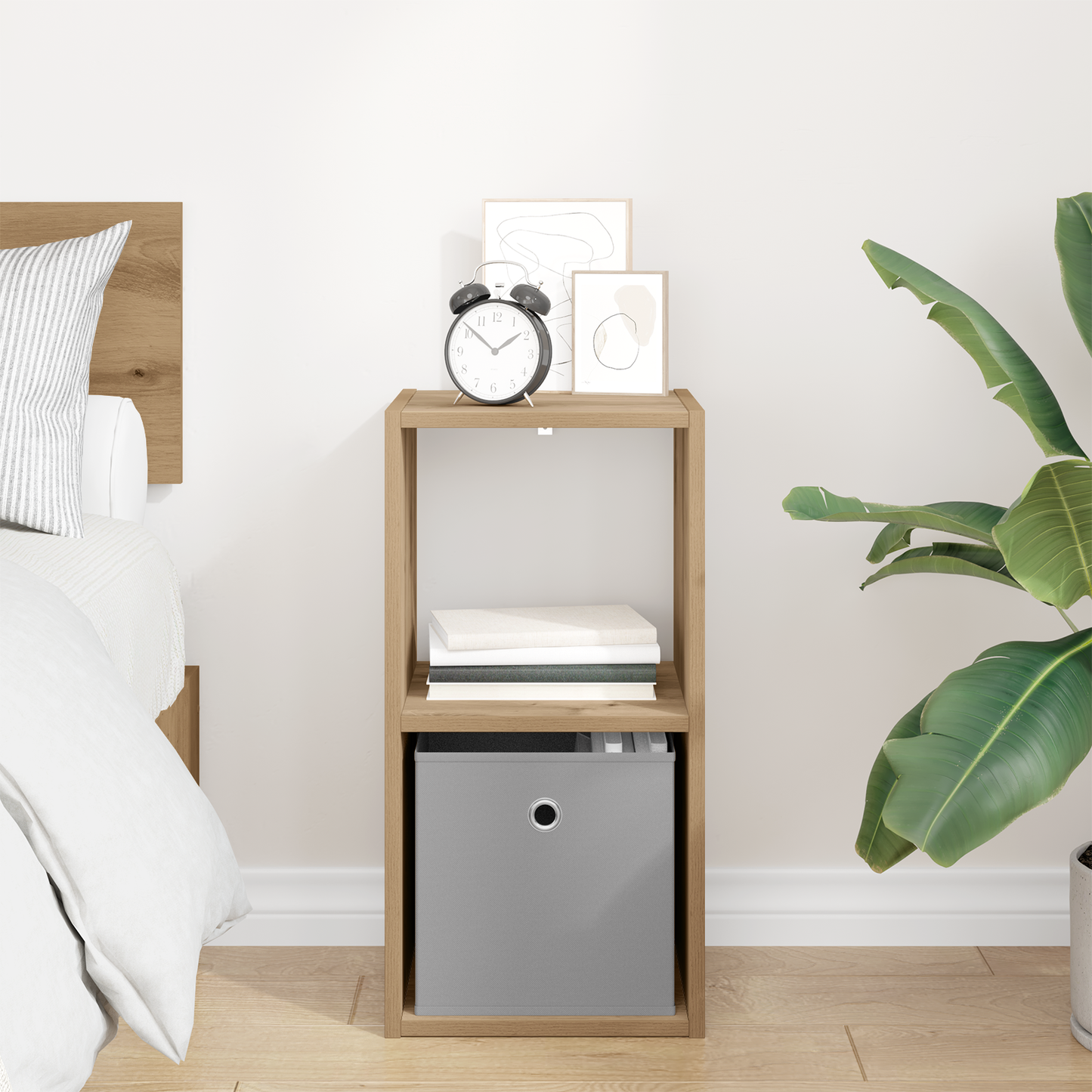 Bedside Table Artisan Oak 30.5 x 27 x 59.5 cm Engineered Wood