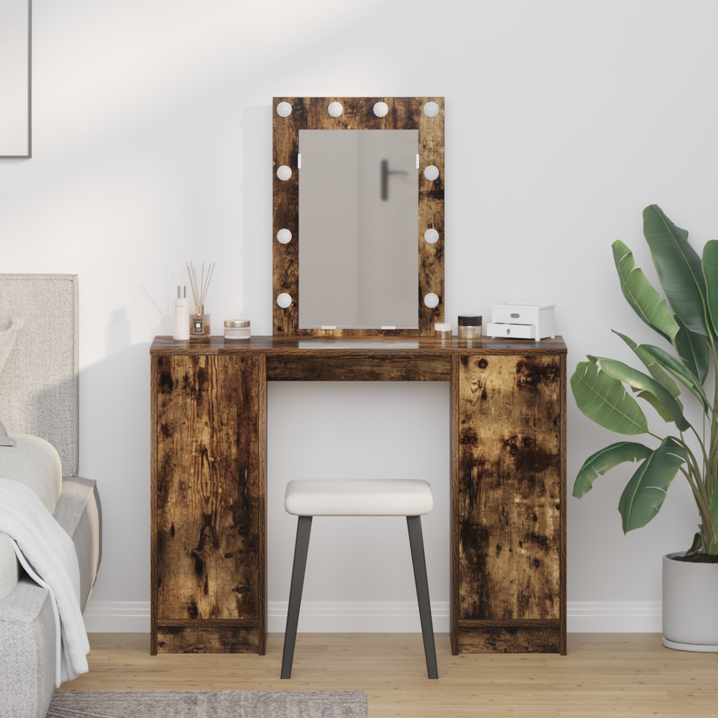 Dressing Table Brown 102 x 33 x 135 cm Engineered Wood