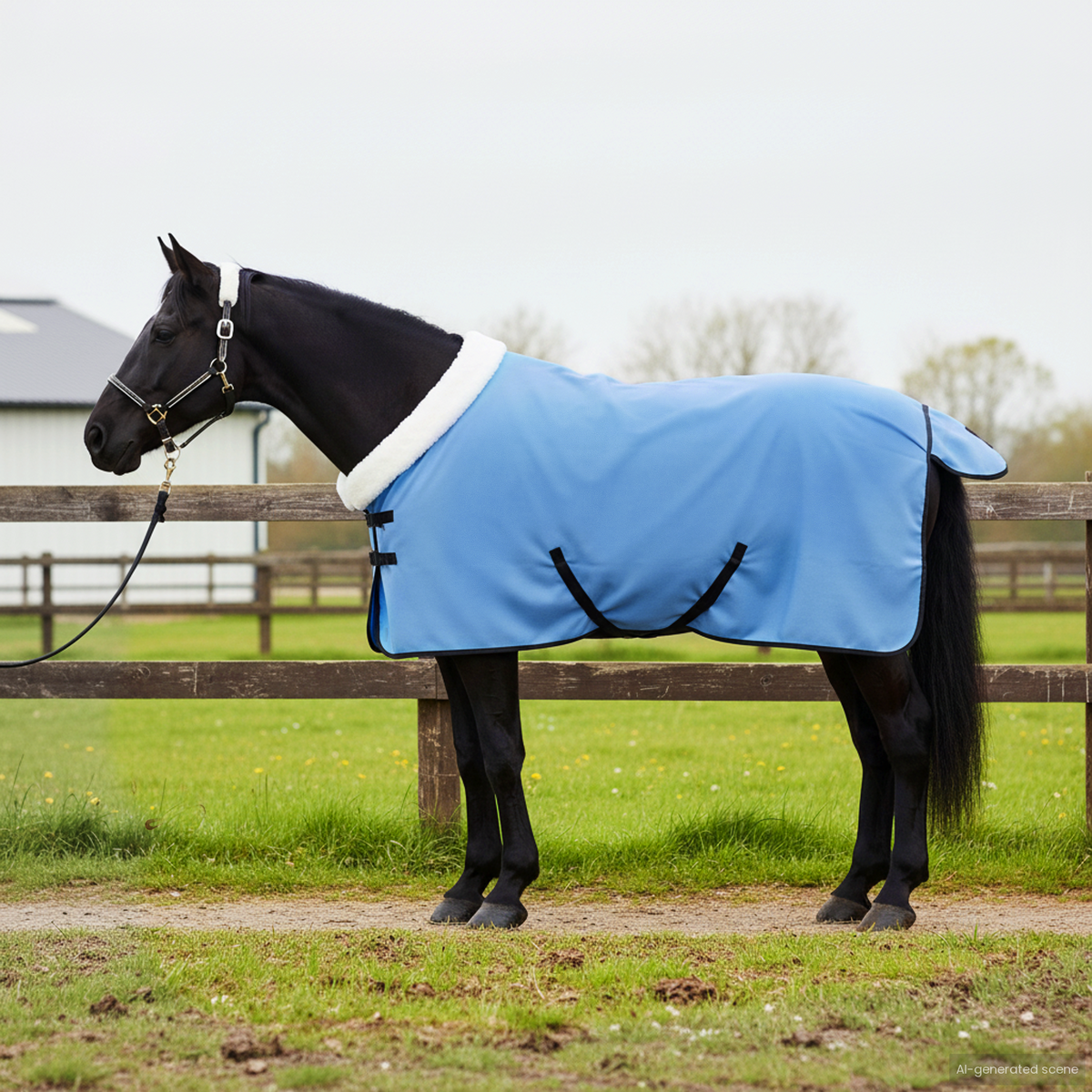 Horse Blanket Aqua 85 cm Polar fleece
