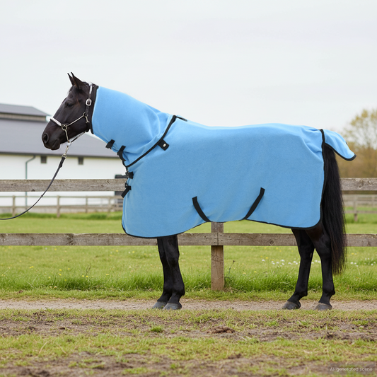 Horse Blanket Full Aqua 95 cm Polyester Fleece