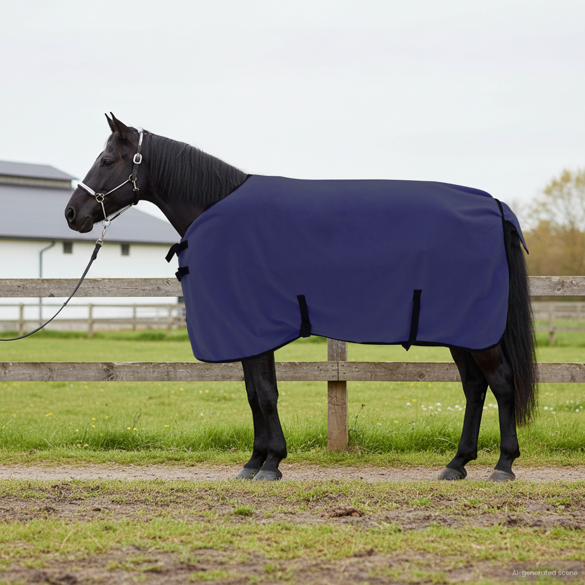 Horse Blanket Navy Blue 85 cm Polyester Fleece