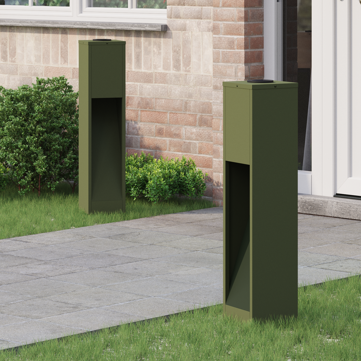 Solar Led Pathway Light 2 pcs Warm White 18 x 18 x 80 cm