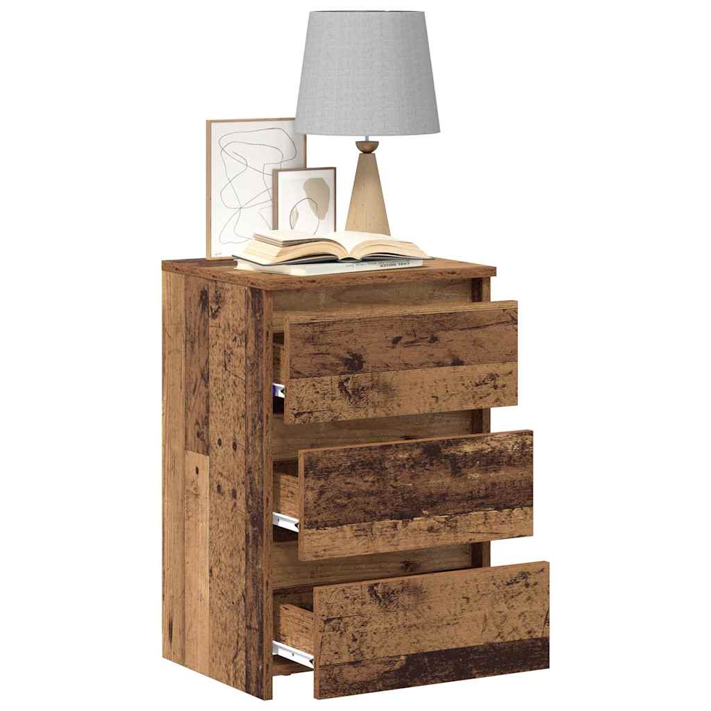 Bedside Cabinets 2 pcs Old Wood 40x35x62,5 cm Engineered Wood