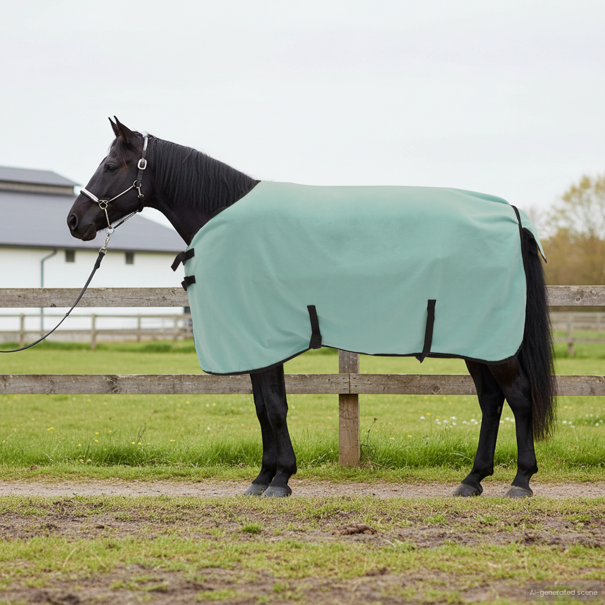 Horse Blanket Green 115 cm Polyester Fleece
