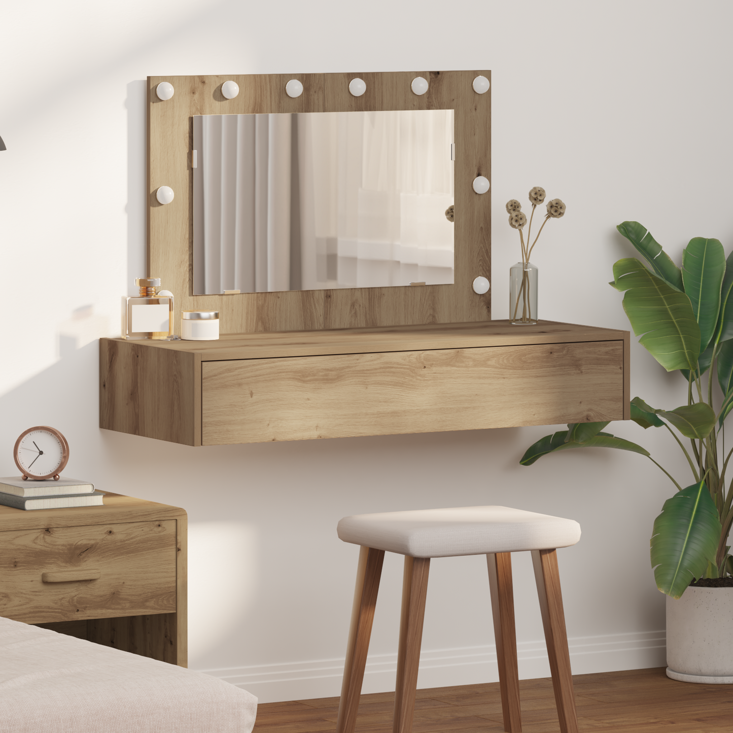 Dressing Table Brown 100 x 40 x 70 cm Engineered Wood