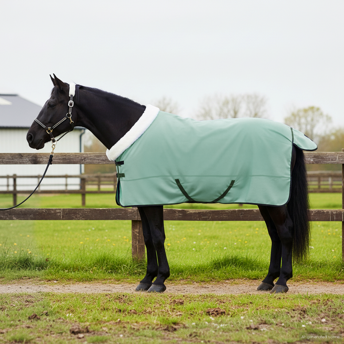 Horse Blanket Green 145 cm Polar fleece