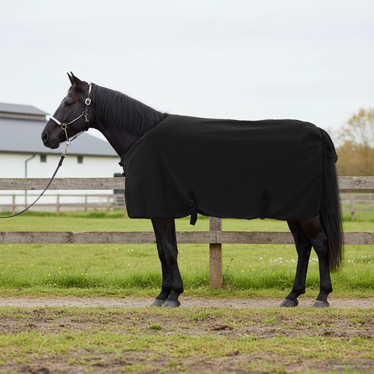 Horse Blanket Black 115 cm Polyester Fleece