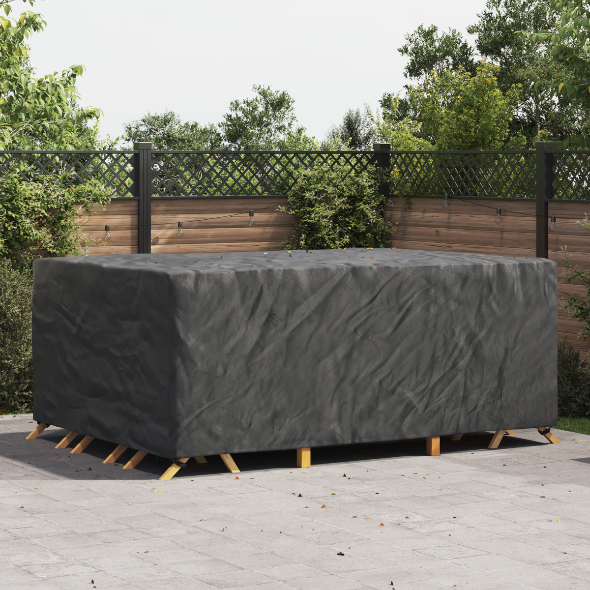 Furniture Cover Plain Black 280 x 204 x 106 cm 210D
