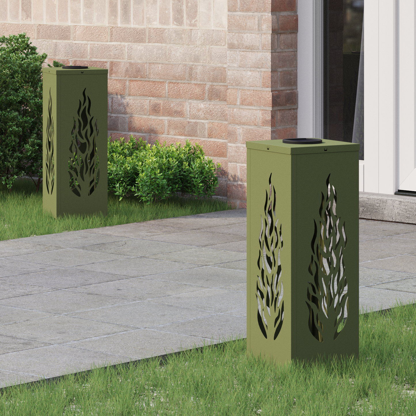 Solar LED Pathway Light 2 pcs Warm White 18 x 18 x 50 cm