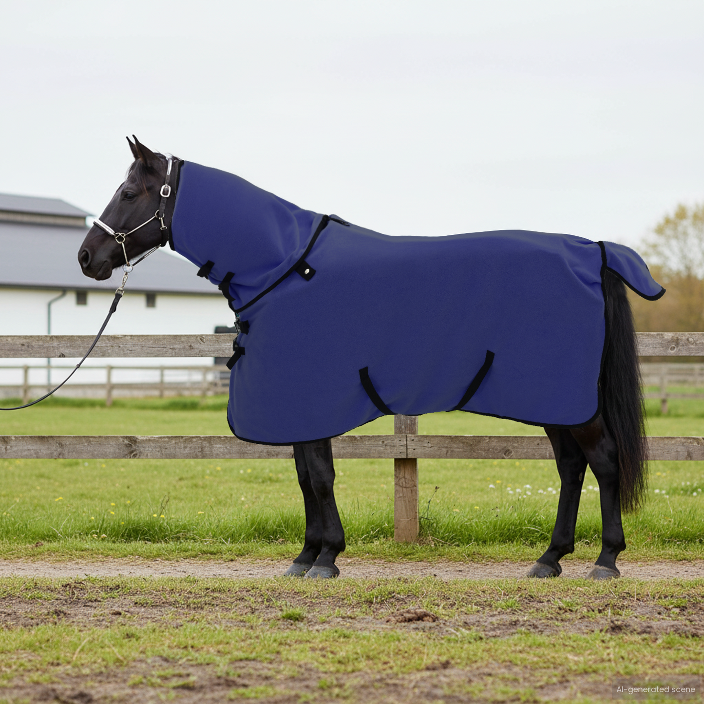 Horse Blanket Navy Blue 85 cm Polyester Fleece