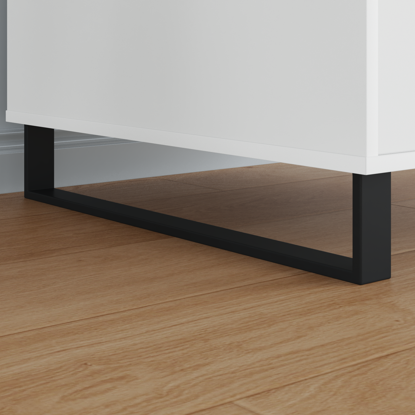 Furniture Feet 2 pcs Black 596 x 40.5 x 100 mm Iron