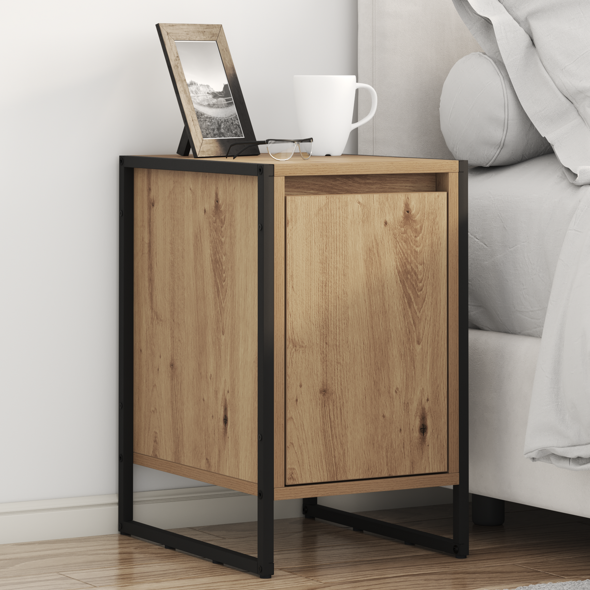 Bedside Table Artisan Oak 39.5 x 30 x 50 cm Engineered Wood