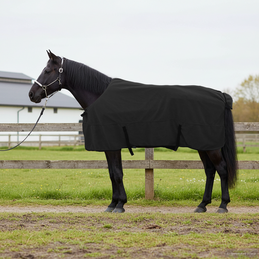 Horse Blanket Black 135 cm Polyester Fleece