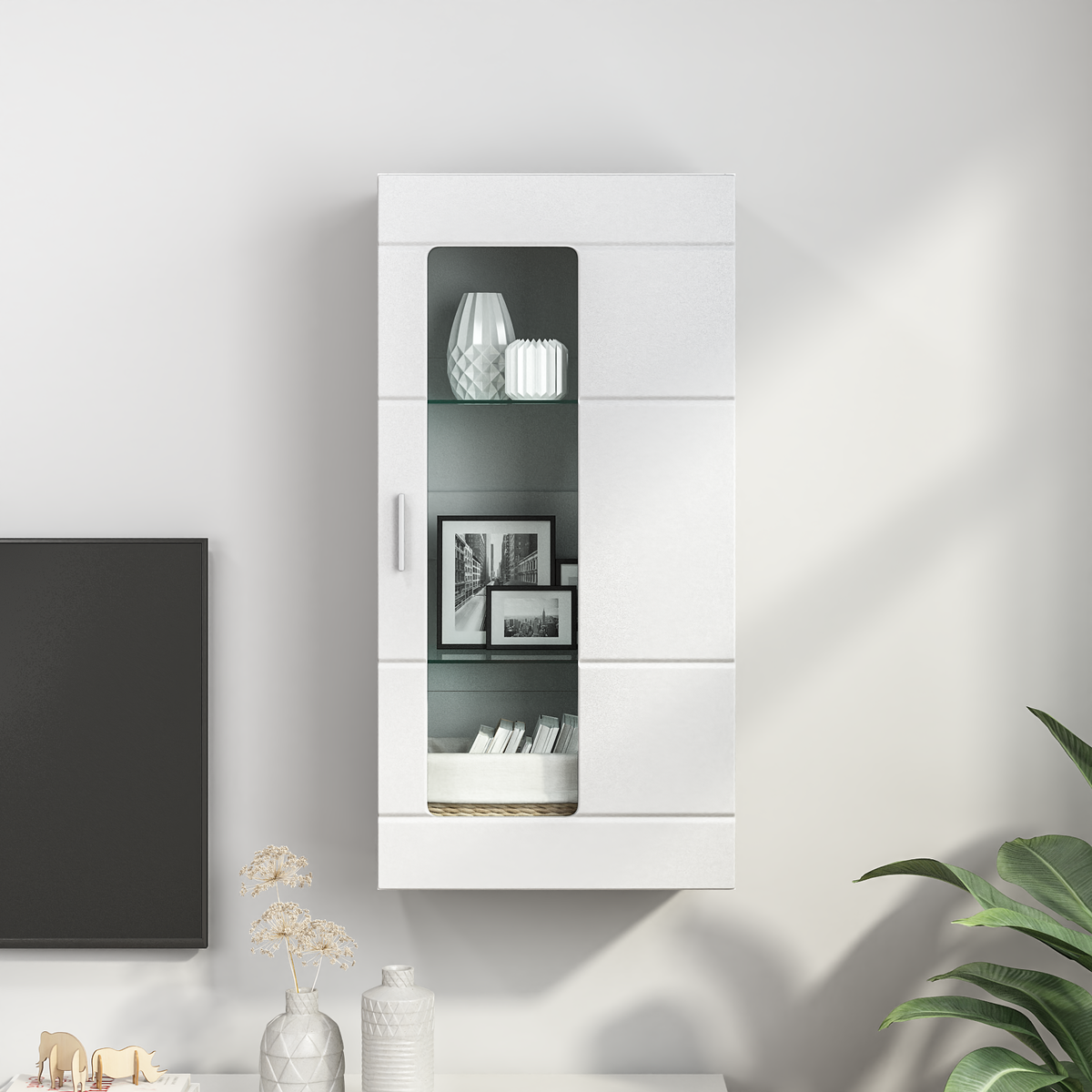 Wall-Mounted Cabinet FLORIN 50 x 29 x 100 cm White