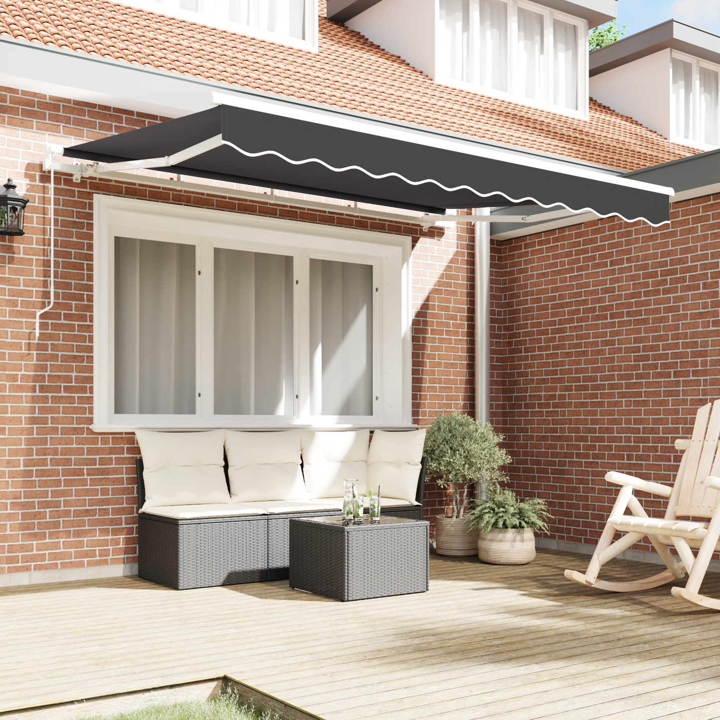 Awning Replacement Fabric Anthracite 235 x 195 cm Polyester